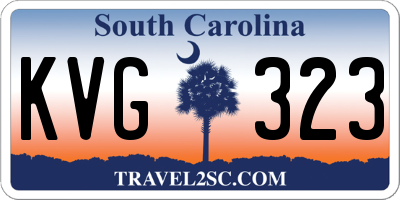 SC license plate KVG323