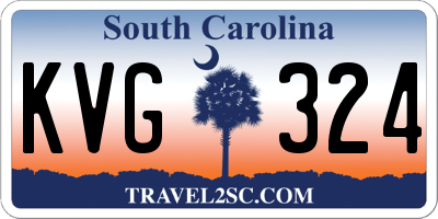 SC license plate KVG324