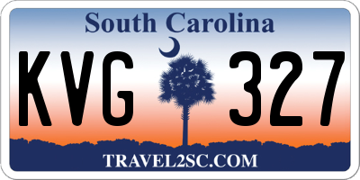 SC license plate KVG327