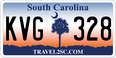 SC license plate KVG328