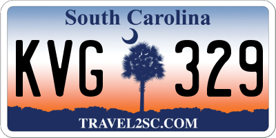 SC license plate KVG329