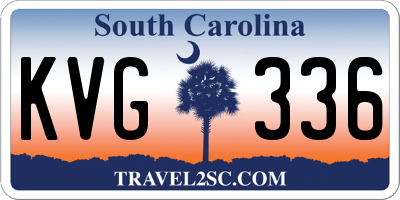 SC license plate KVG336