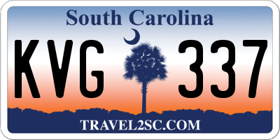 SC license plate KVG337