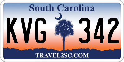 SC license plate KVG342