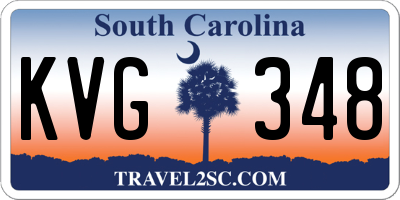 SC license plate KVG348