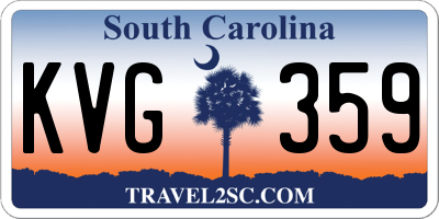 SC license plate KVG359