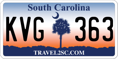 SC license plate KVG363