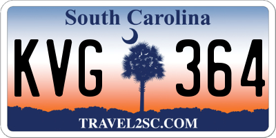 SC license plate KVG364