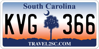 SC license plate KVG366