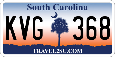 SC license plate KVG368