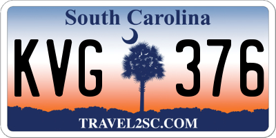 SC license plate KVG376