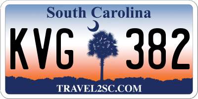 SC license plate KVG382