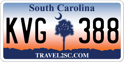 SC license plate KVG388