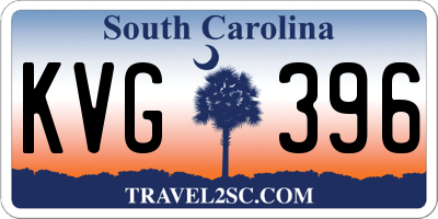 SC license plate KVG396