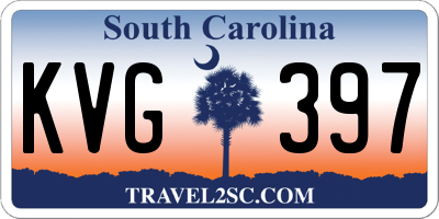 SC license plate KVG397