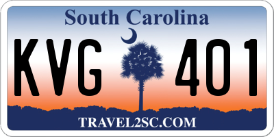 SC license plate KVG401