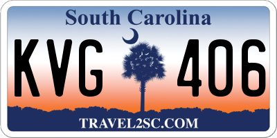 SC license plate KVG406