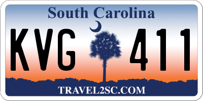 SC license plate KVG411