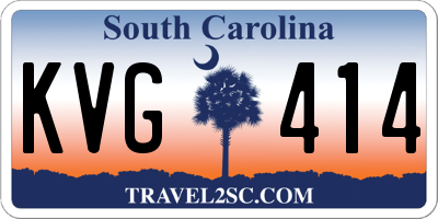 SC license plate KVG414
