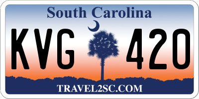 SC license plate KVG420