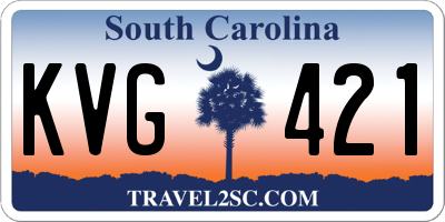 SC license plate KVG421