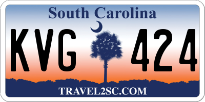 SC license plate KVG424