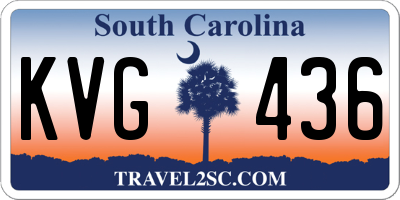 SC license plate KVG436