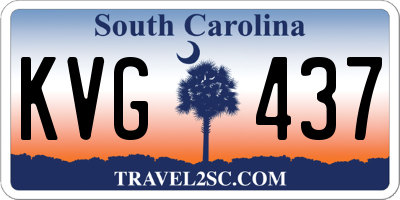 SC license plate KVG437