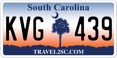 SC license plate KVG439
