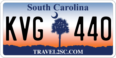 SC license plate KVG440