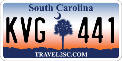 SC license plate KVG441