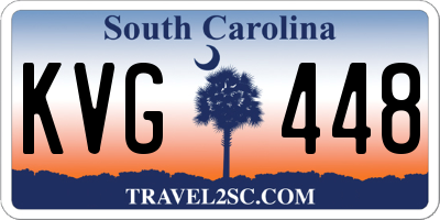 SC license plate KVG448