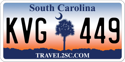 SC license plate KVG449