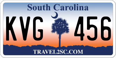 SC license plate KVG456