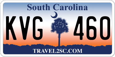 SC license plate KVG460
