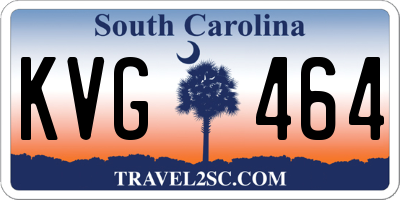 SC license plate KVG464