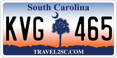 SC license plate KVG465