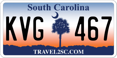 SC license plate KVG467