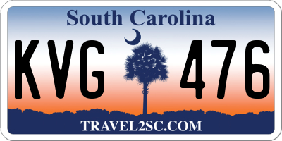 SC license plate KVG476