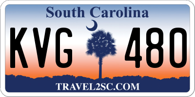 SC license plate KVG480