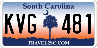 SC license plate KVG481
