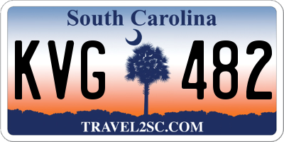 SC license plate KVG482