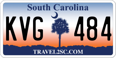 SC license plate KVG484
