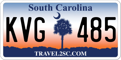 SC license plate KVG485