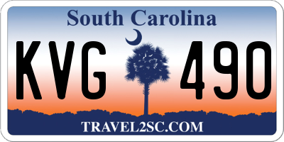 SC license plate KVG490