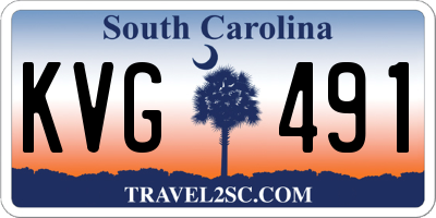 SC license plate KVG491