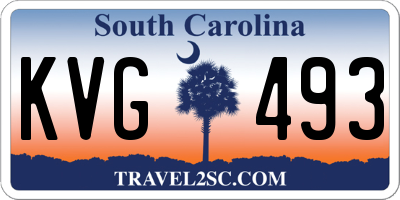 SC license plate KVG493