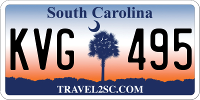 SC license plate KVG495