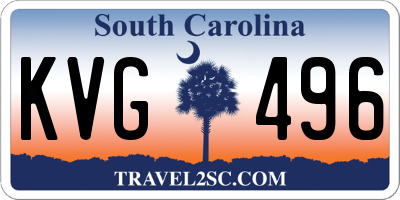 SC license plate KVG496