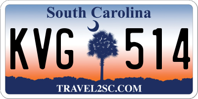 SC license plate KVG514
